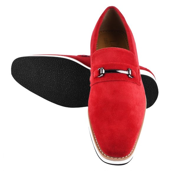 LIBERTYZENO Mens Velvet Loafers and Slip On Shoes Welkar Men Velvet Causal Buckle Slip-On Loafers Shoes  main image 4